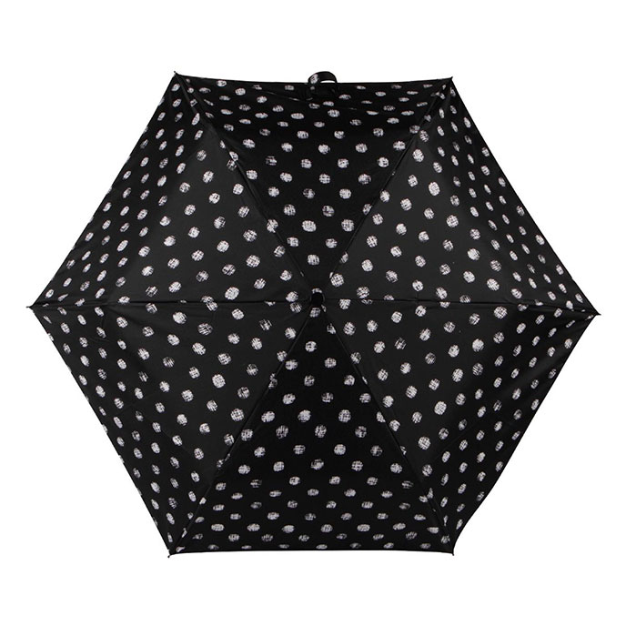 totes® Supermini B&W Stitched Dots Umbrella (3 Section) Extra Image 2